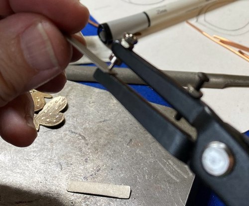 Susan LeGuyader's Butterfly Earrings - , Contemporary Wire Jewelry, Dapping, Dapping Jewelry, How To Punch Holes, Hole Punching, Punch A Hole, Texturing, Butane Torch, Soldering, Solder, butterfly earrings